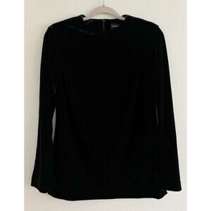 Vintage Catalyst Black Velvet Bell Sleeve Blouse Size 2